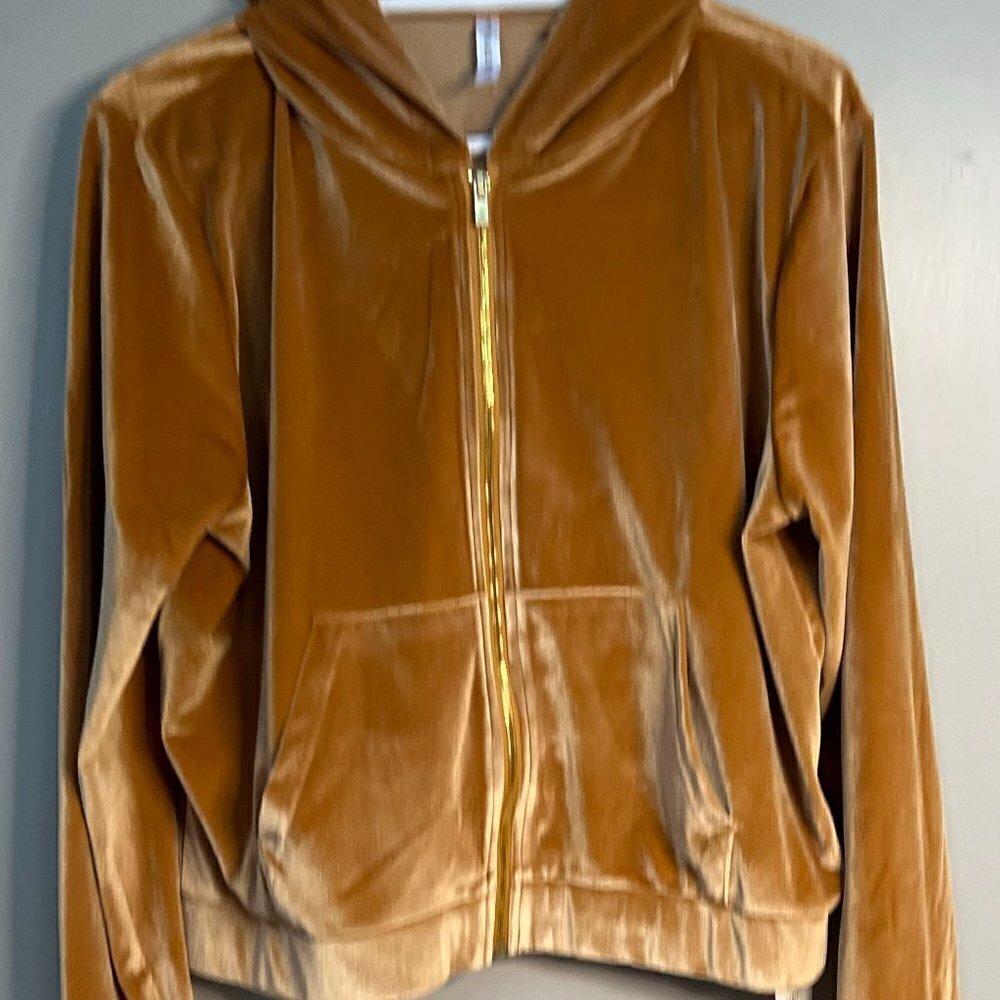 Fabletics Donna Velour Hoodie in Light Honey Size L
